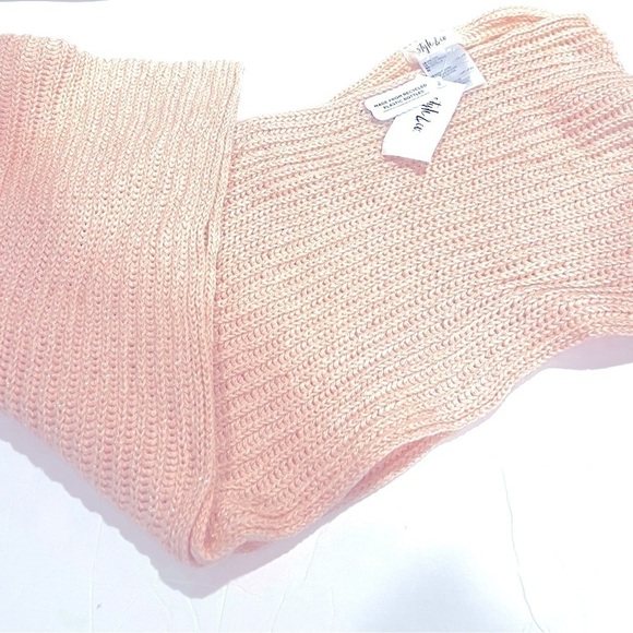 New Style & Co Solid Ribbed Muffler Scarf blush - Picture 3 of 4